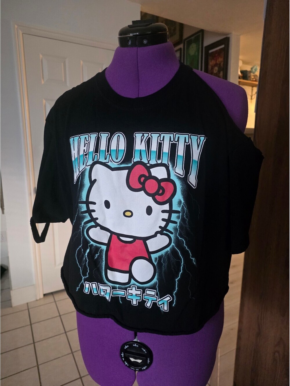 Edgy Hello Kitty Top size Large
